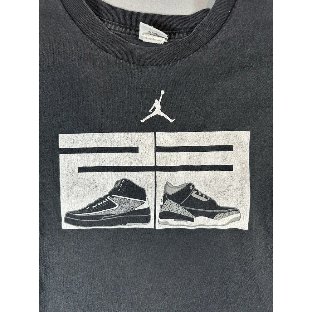 Jordan Jumpman Logo Graphic Print Crew Neck Short Sleeve Men's Black T-Shirt